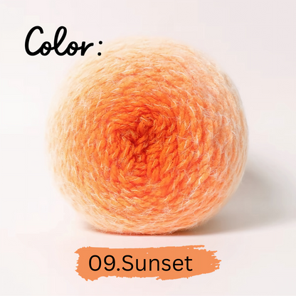 Gradient Yarn | Soft Acrylic Nylon Blend | 200g 416yds | Worsted #4 for Crochet & Knitting