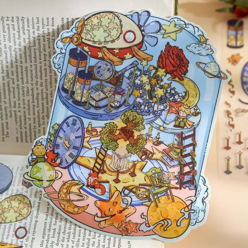 Effect of completed Galaxy Airship sticker room scene
