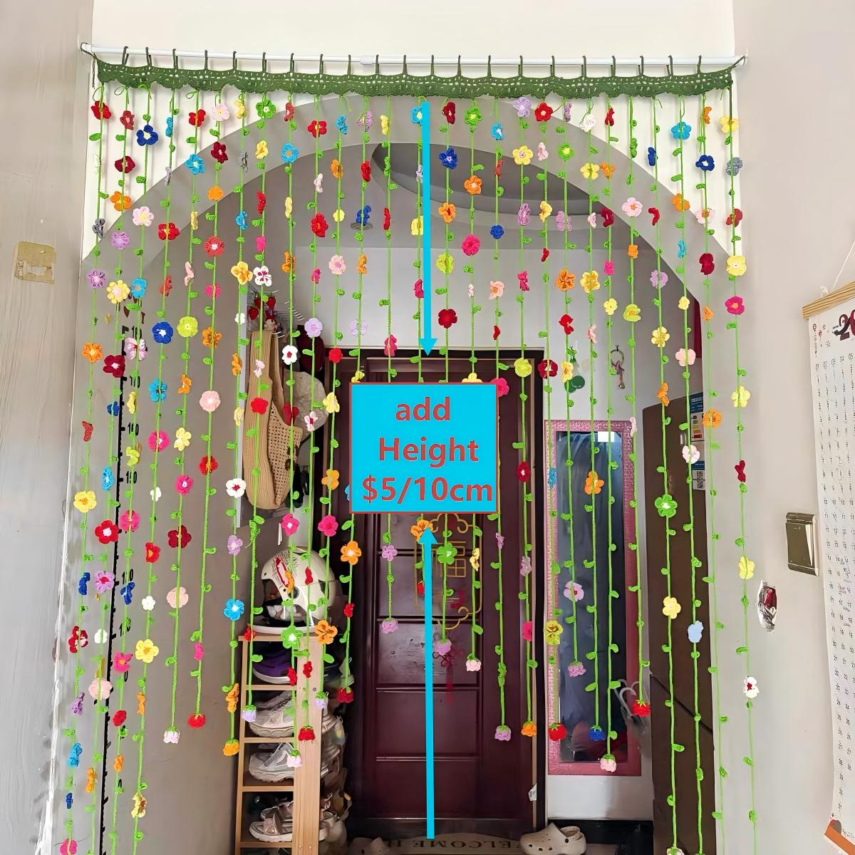 Handmade Boho Crochet Door Curtain | Custom Size & Style