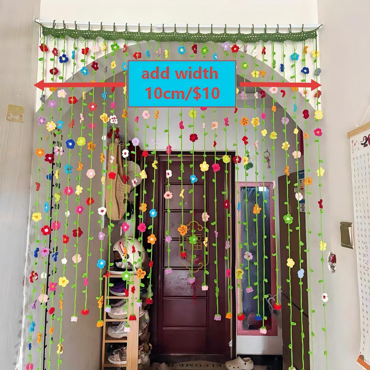 Handmade Boho Crochet Door Curtain | Custom Size & Style