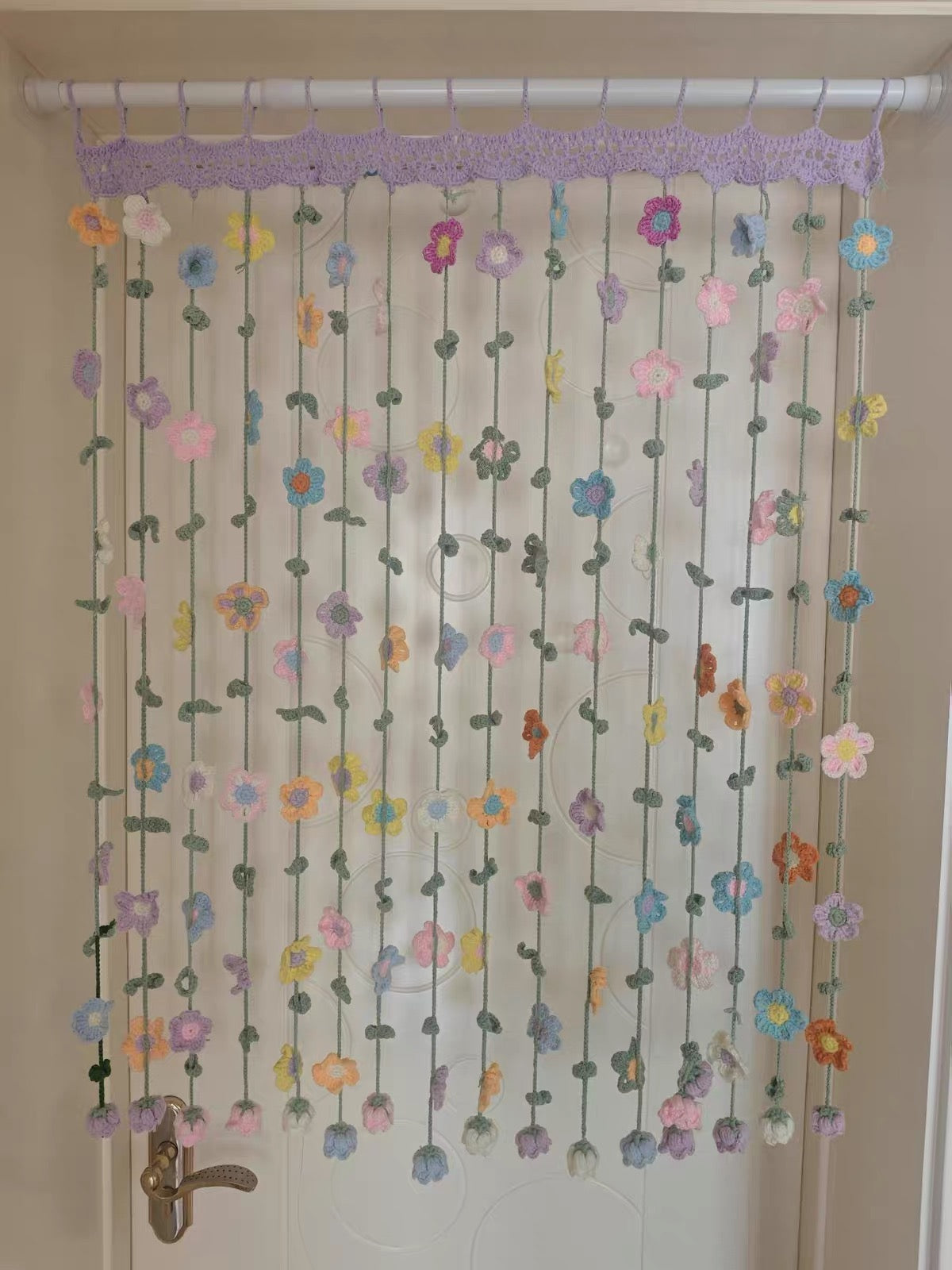 Handmade Boho Crochet Door Curtain | Custom Size & Style