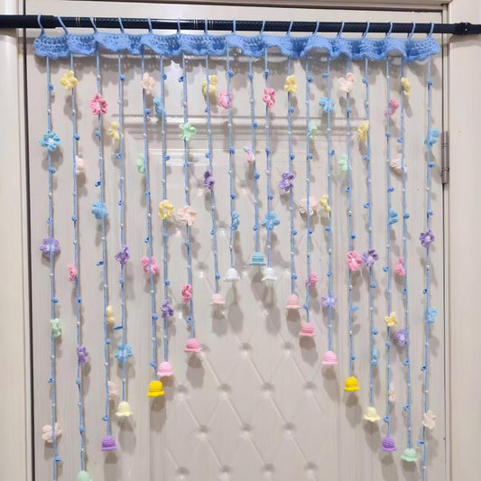Handmade Boho Crochet Door Curtain | Custom Size & Style